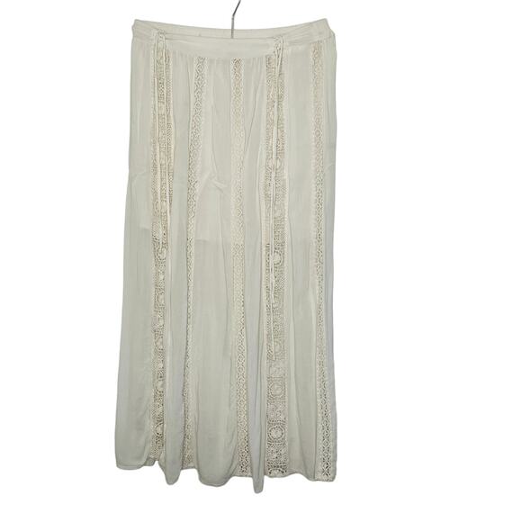 Monoreno Boho Cream Lace Maxi Skirt - Picture 1 of 9
